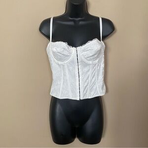 White Lace Bustier Top